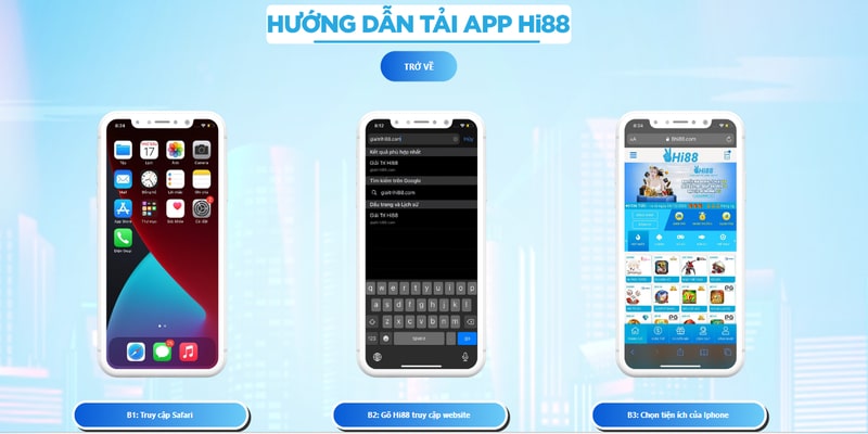 Hướng dẫn tải app Hi88 cho người dùng sử dụng hệ điều hành IOS